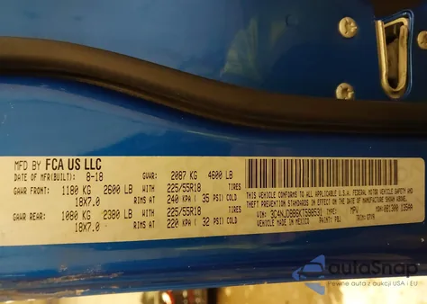 2019 Jeep Compass Altitude 4X4 z USA, uszkodzony, nr VIN 3C4NJDBB6KT598531